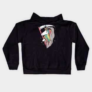 Unicorn Grim Reaper Kids Hoodie